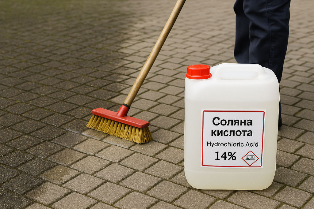 Соляна кислота для миття бруківки – переваги, недоліки та поради з використання