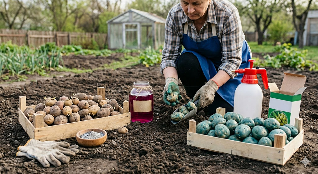 Обробка картоплі перед посадкою: професійні і народні засоби